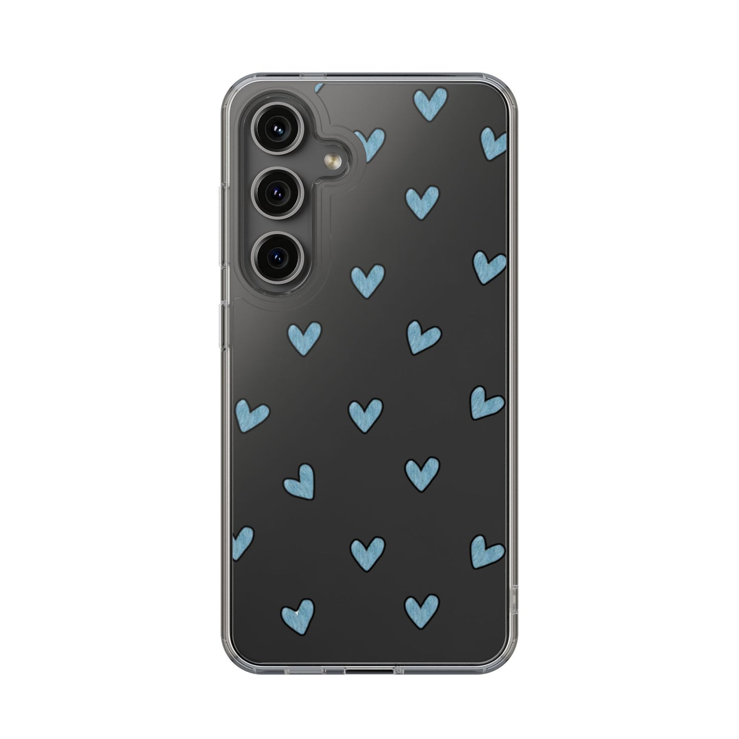 Cute Hearts - Clear Phone Case