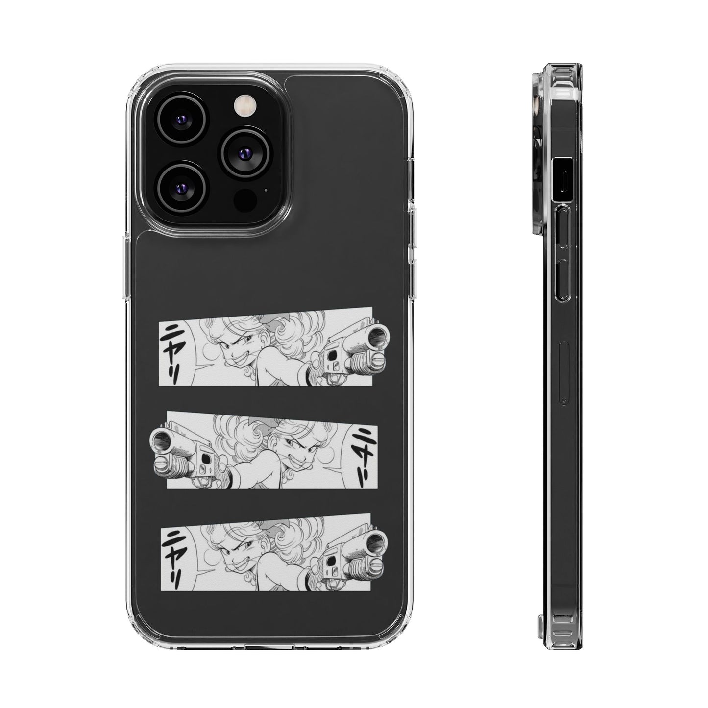 「ニヤリ」- Clear Phone Case