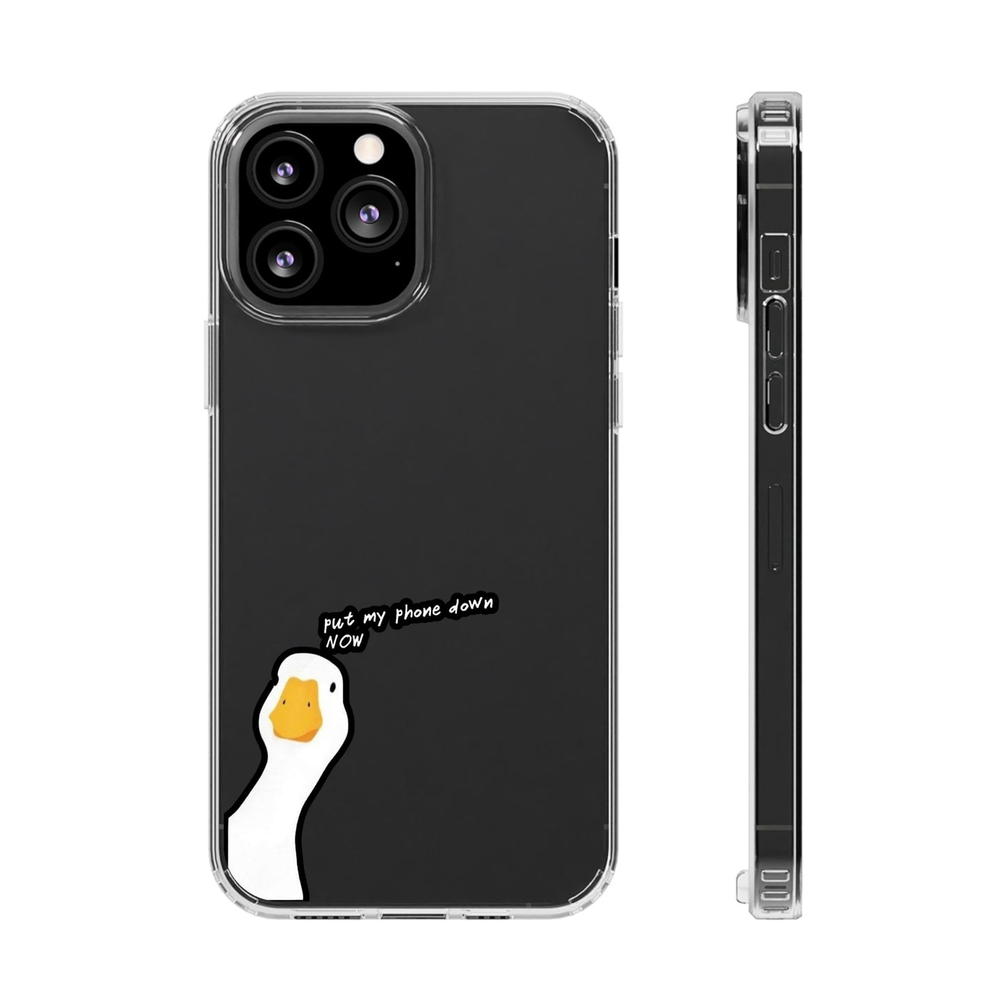 ANGRY DUCK - Clear Phone Case