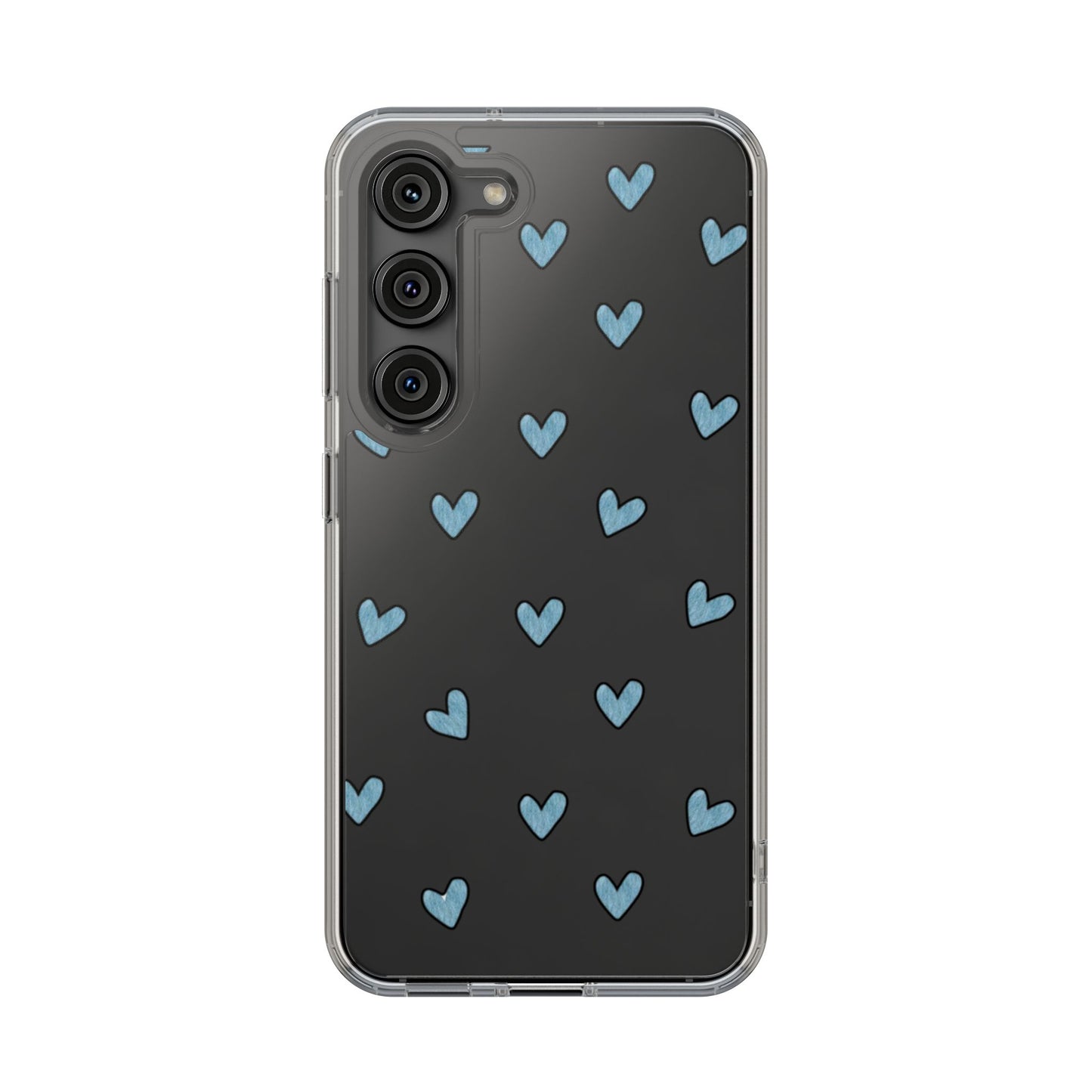 Cute Hearts - Clear Phone Case