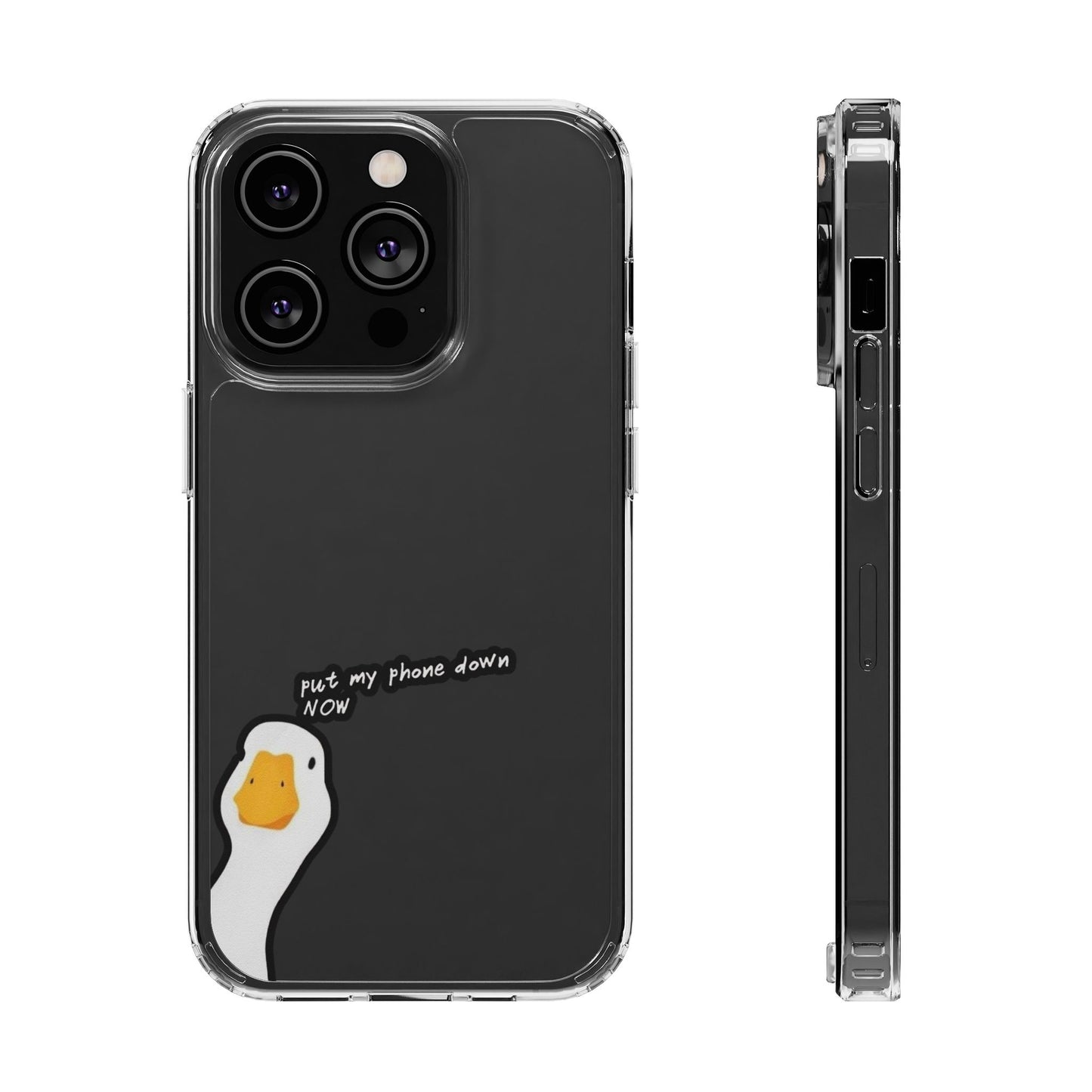 ANGRY DUCK - Clear Phone Case