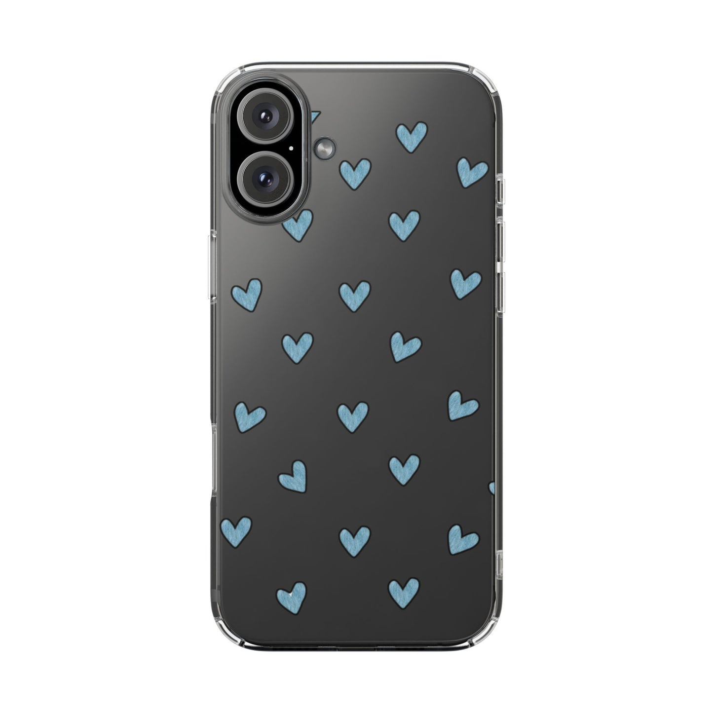 Cute Hearts - Clear Phone Case