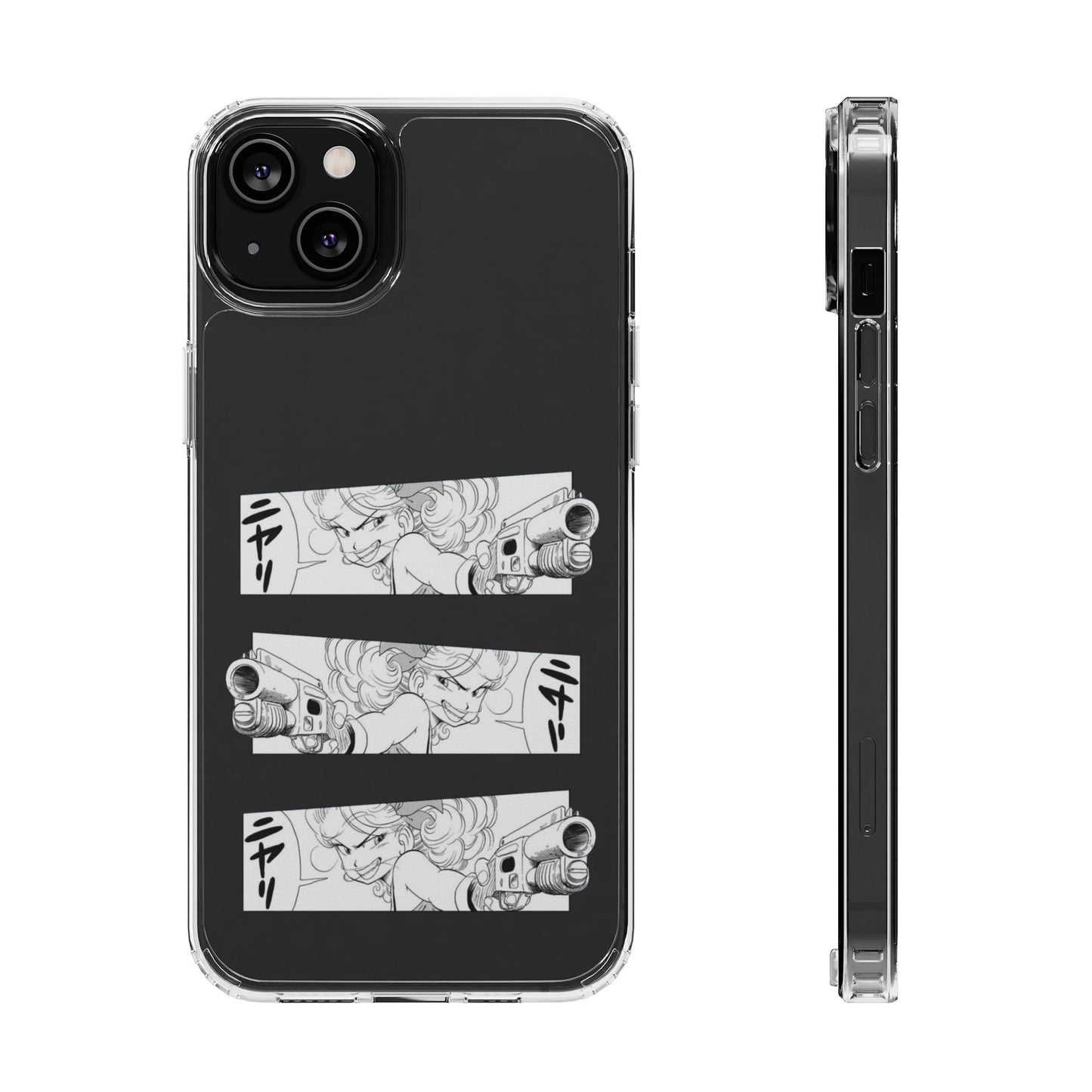 「ニヤリ」- Clear Phone Case