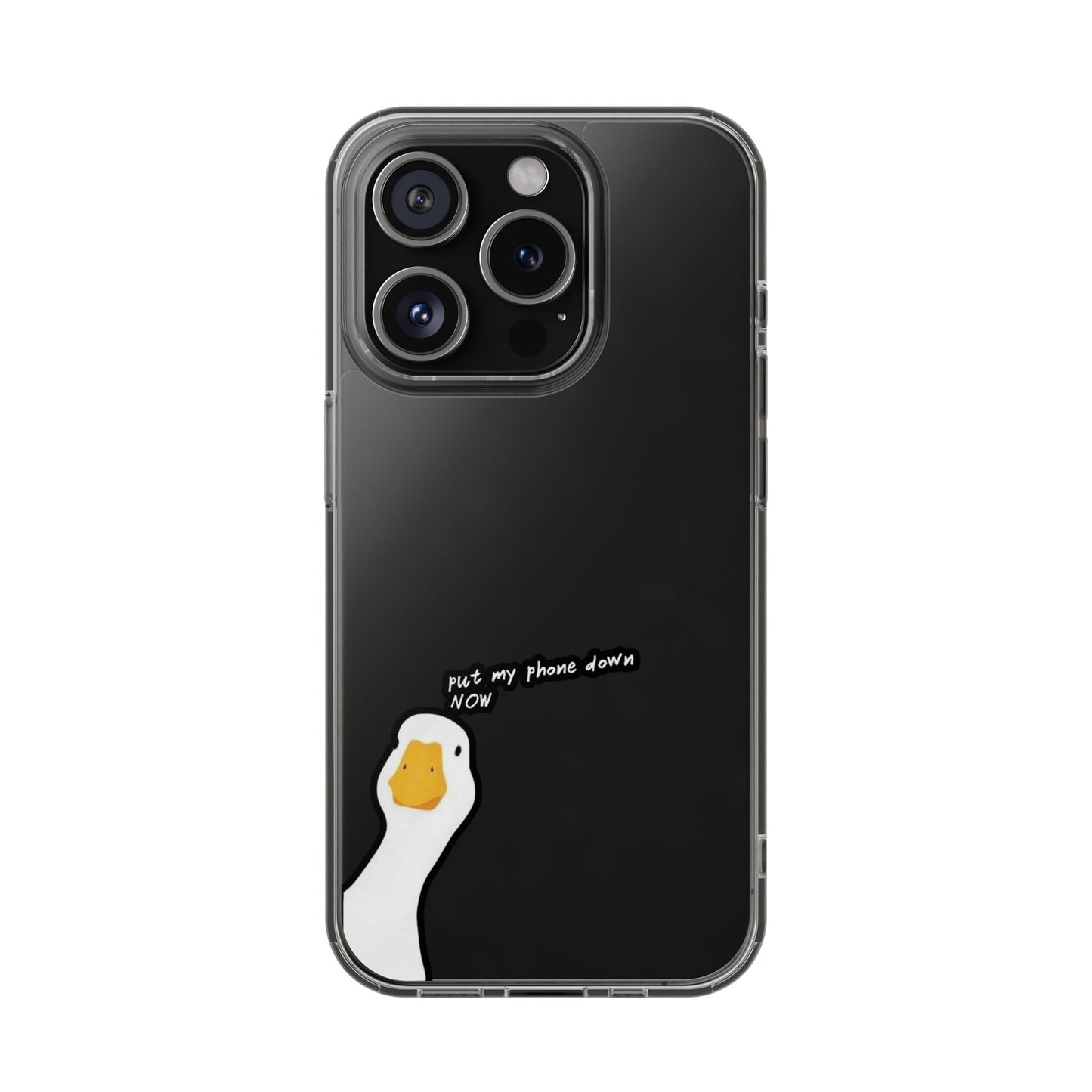 ANGRY DUCK - Clear Phone Case