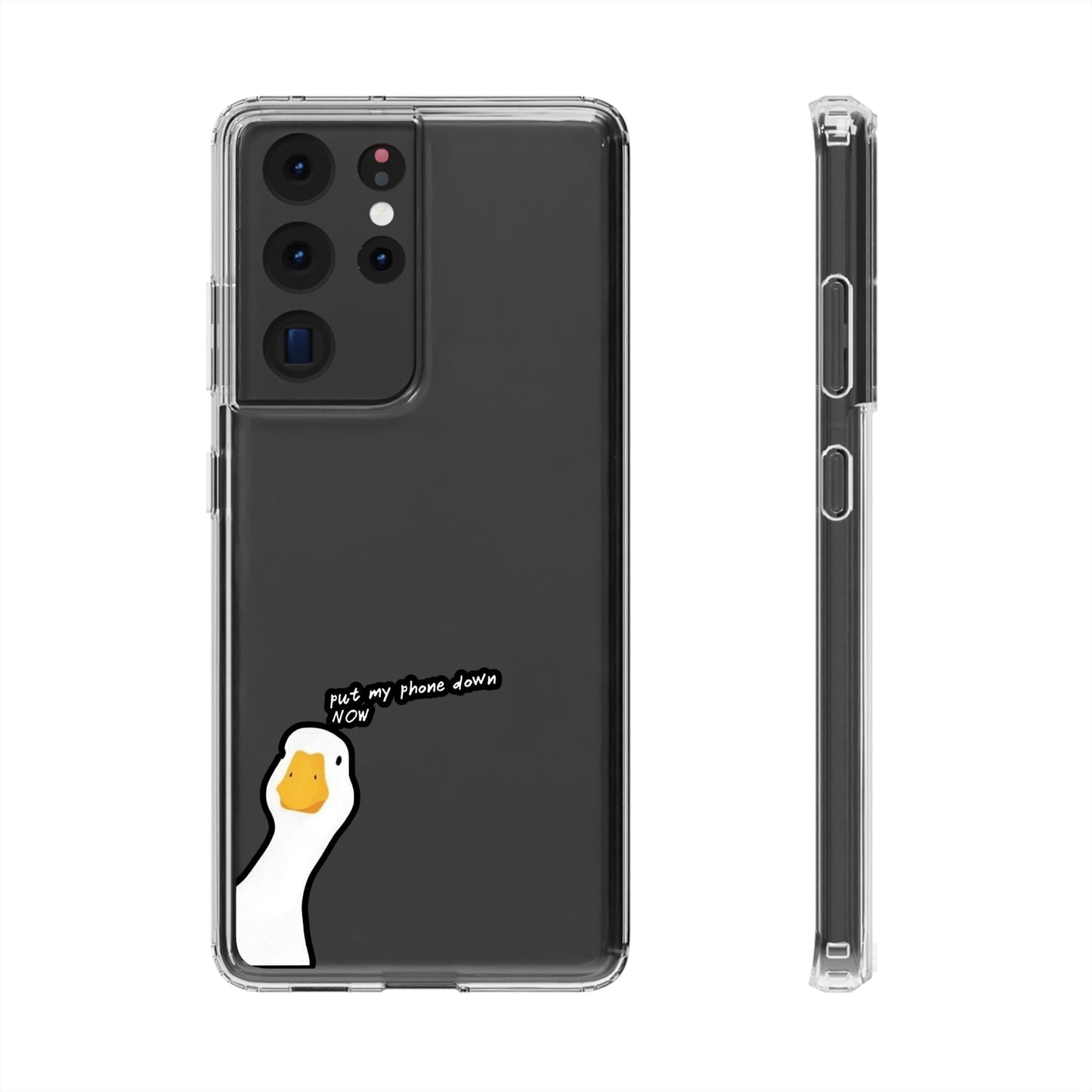 ANGRY DUCK - Clear Phone Case