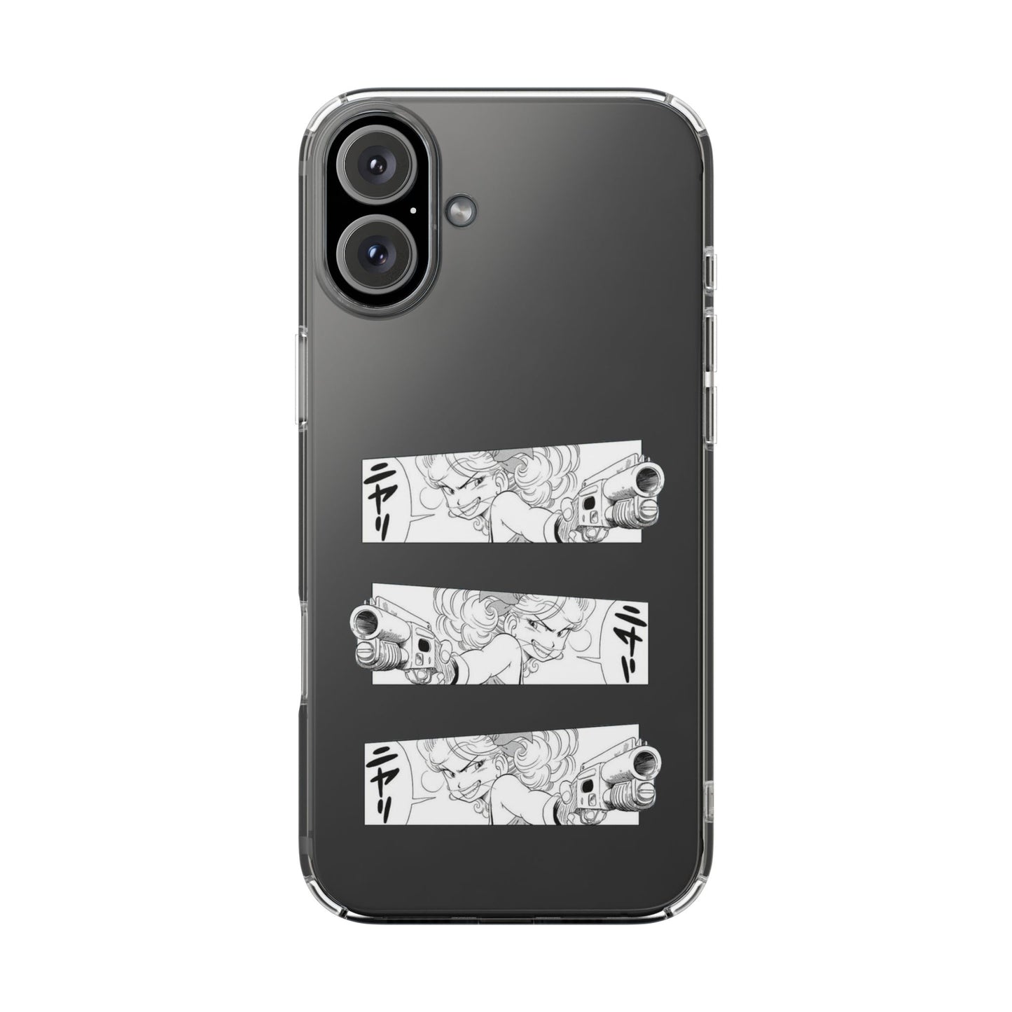 「ニヤリ」- Clear Phone Case