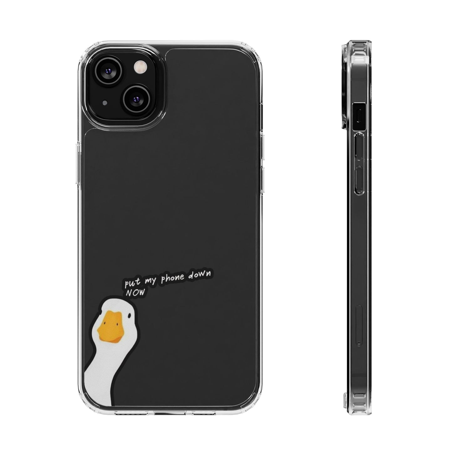 ANGRY DUCK - Clear Phone Case