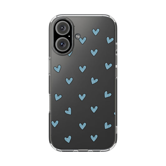 Cute Hearts - Clear Phone Case