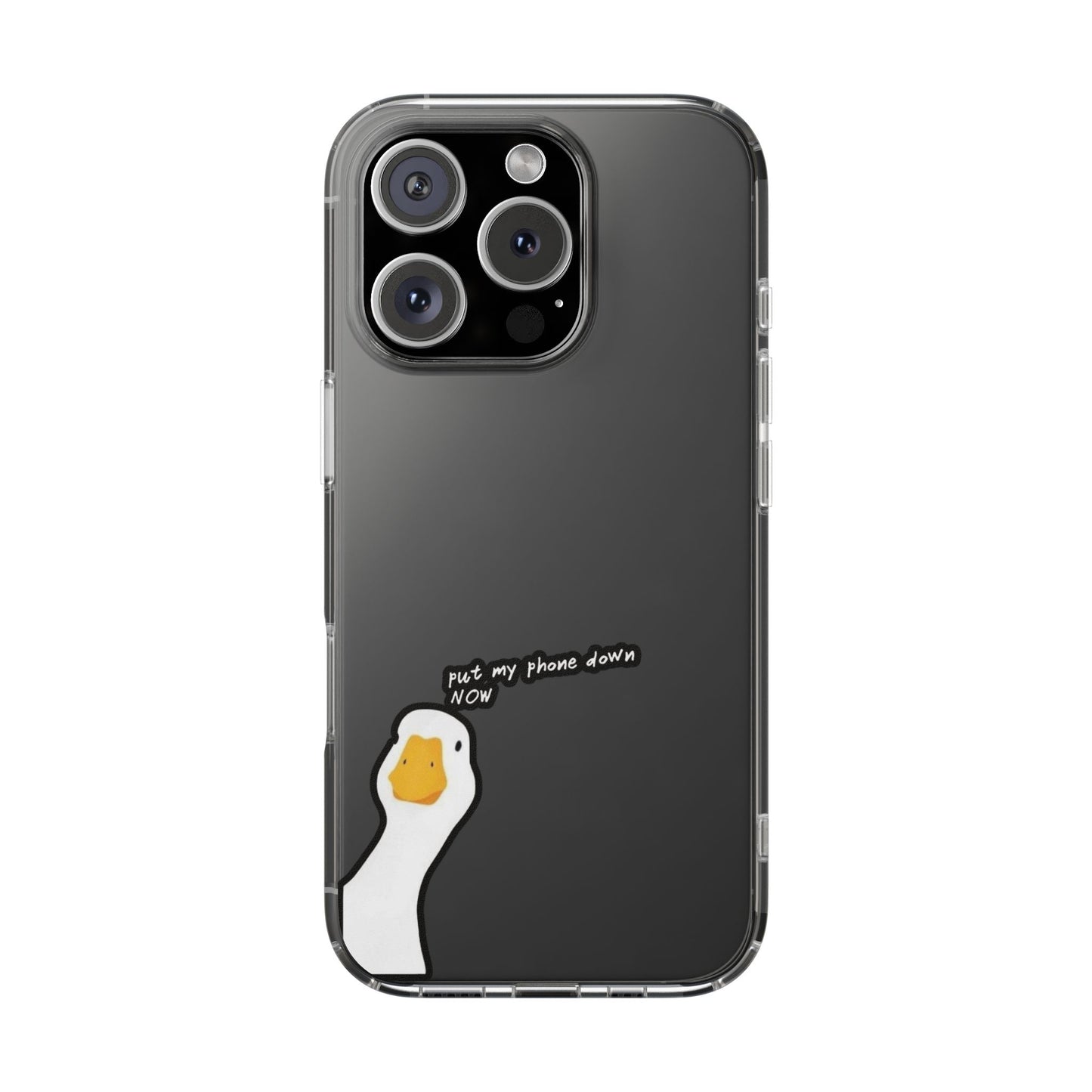 ANGRY DUCK - Clear Phone Case