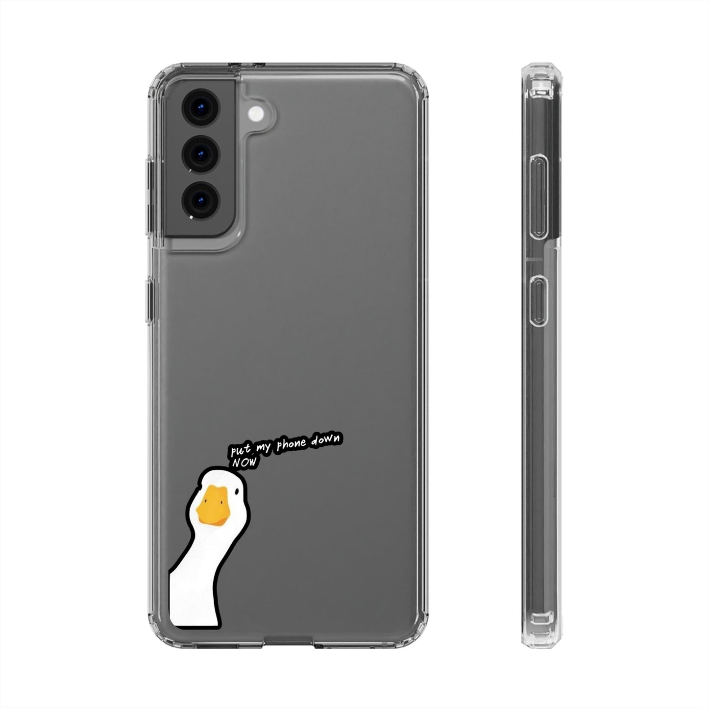 ANGRY DUCK - Clear Phone Case