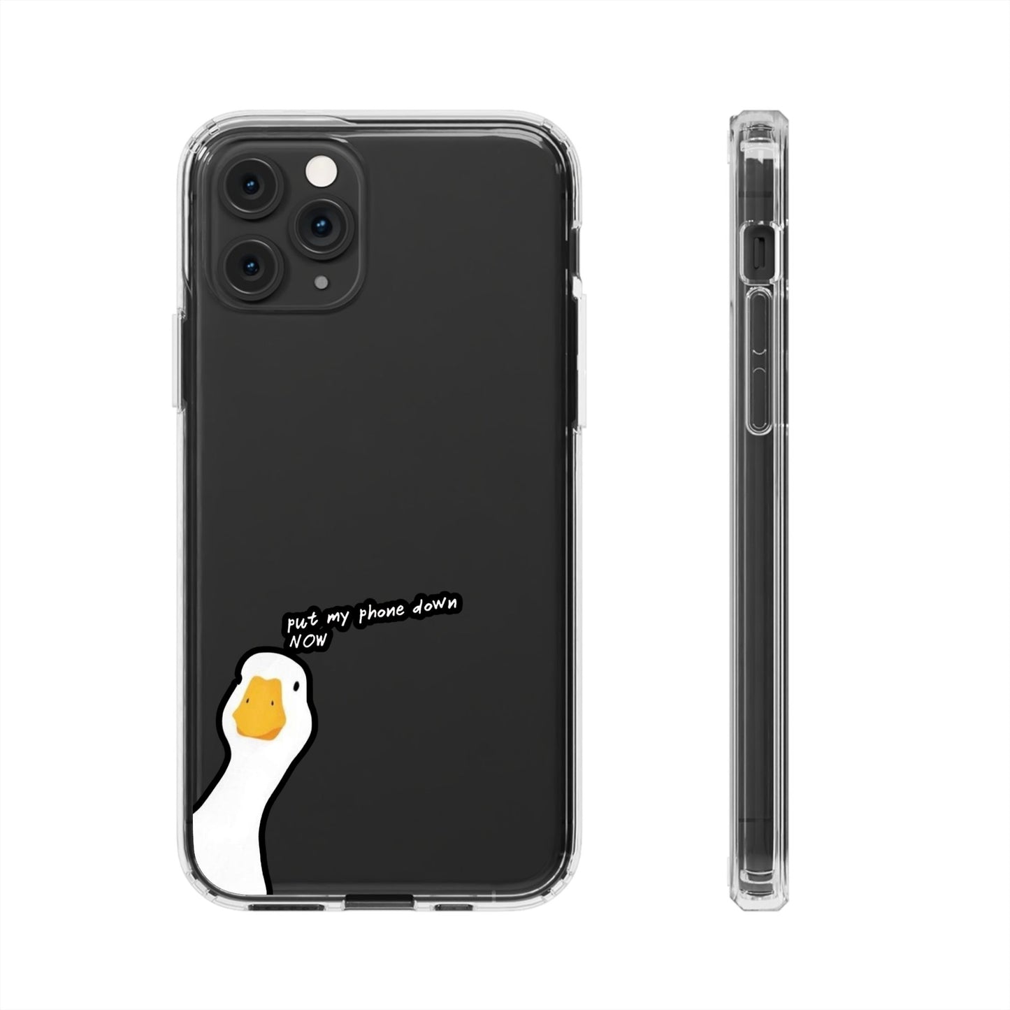 ANGRY DUCK - Clear Phone Case