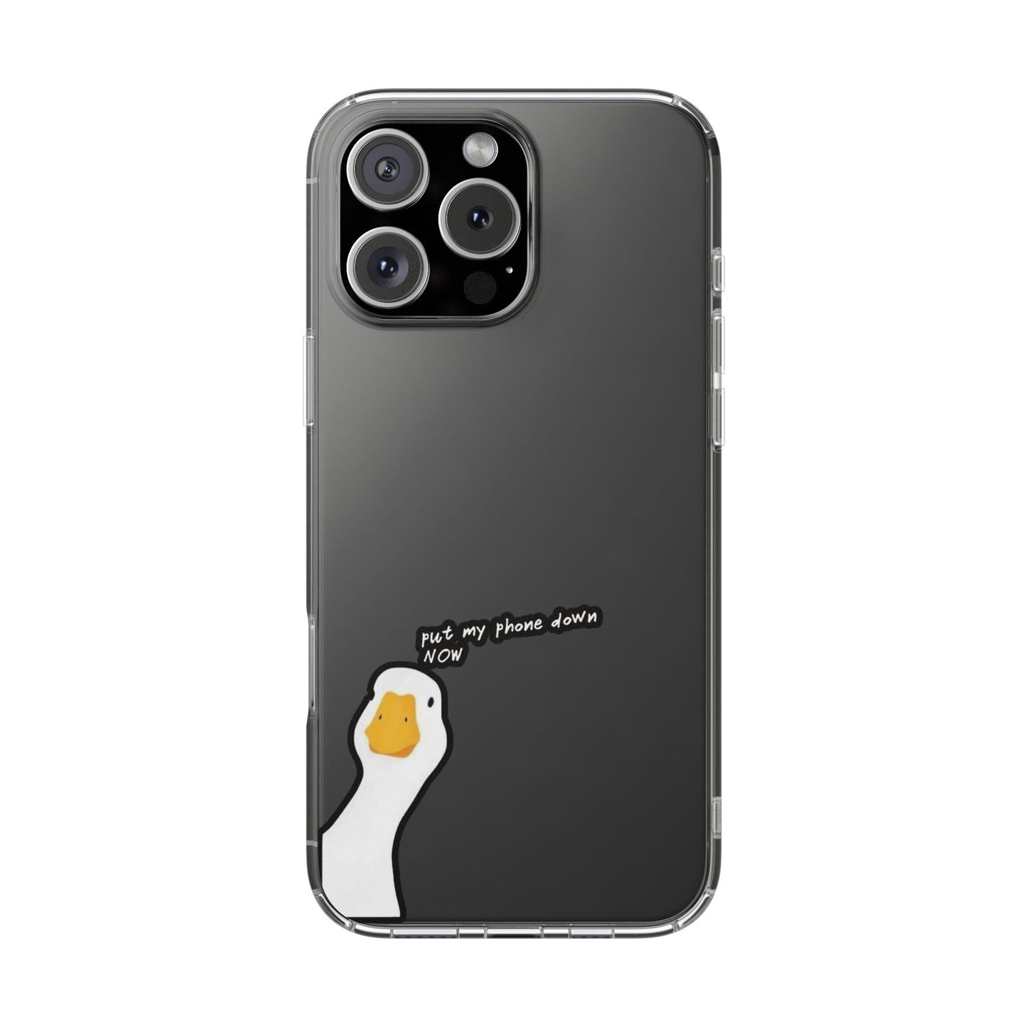 ANGRY DUCK - Clear Phone Case