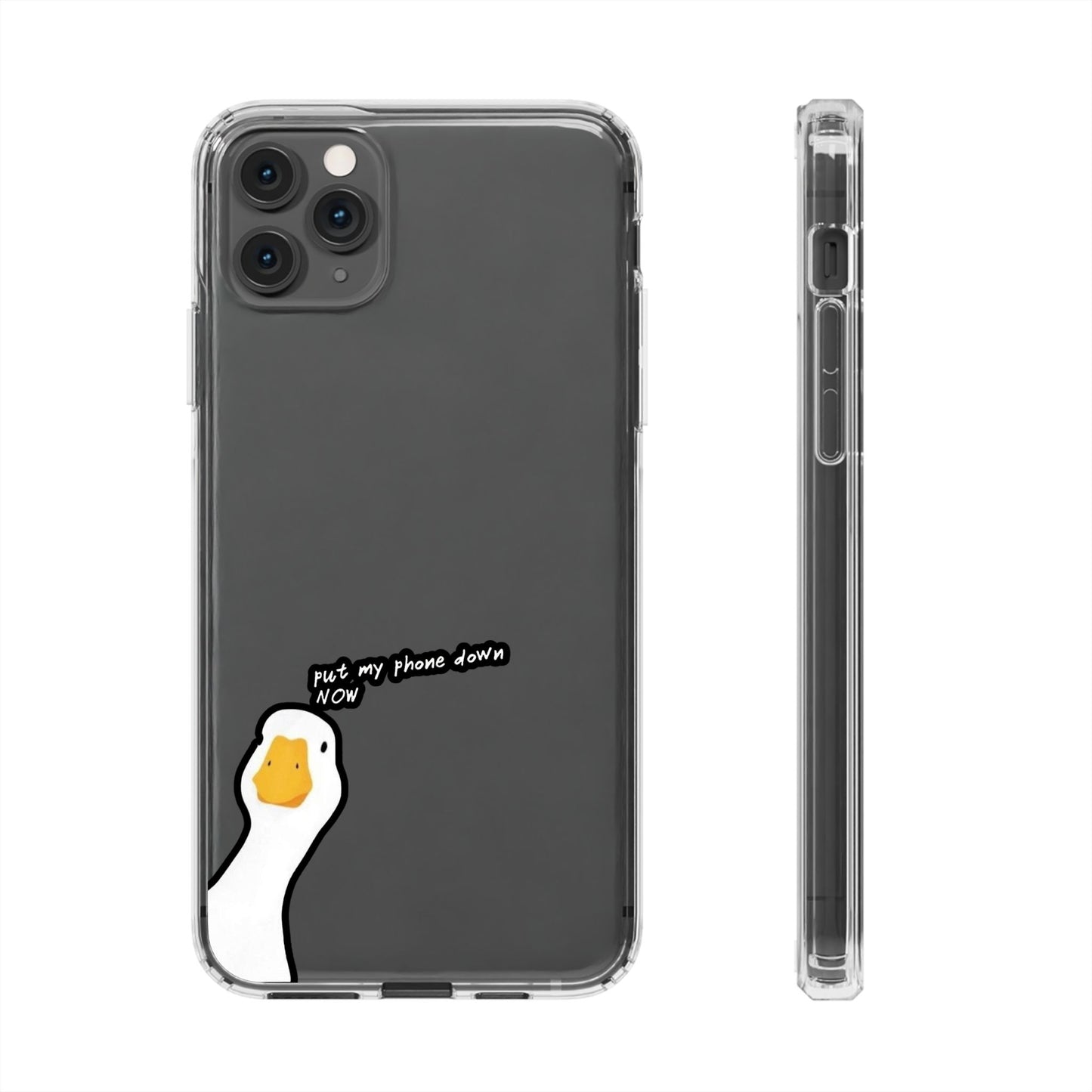 ANGRY DUCK - Clear Phone Case