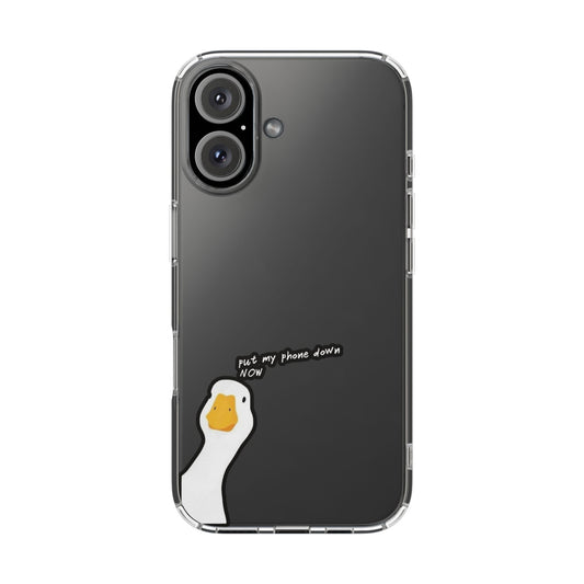 ANGRY DUCK - Clear Phone Case