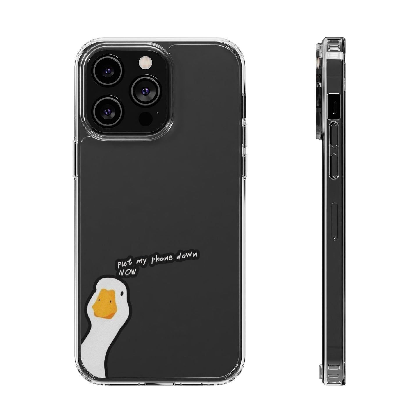 ANGRY DUCK - Clear Phone Case