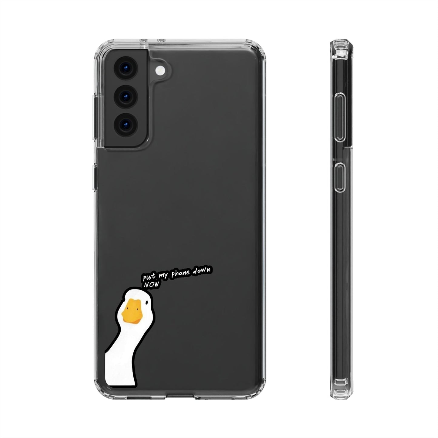 ANGRY DUCK - Clear Phone Case