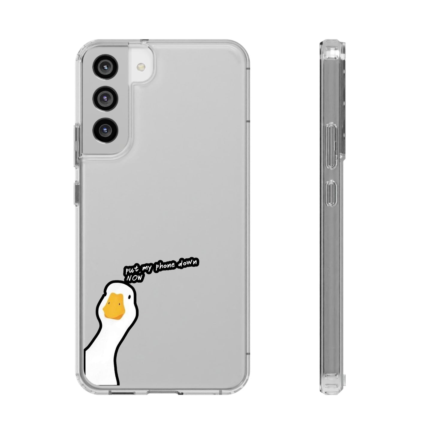 ANGRY DUCK - Clear Phone Case