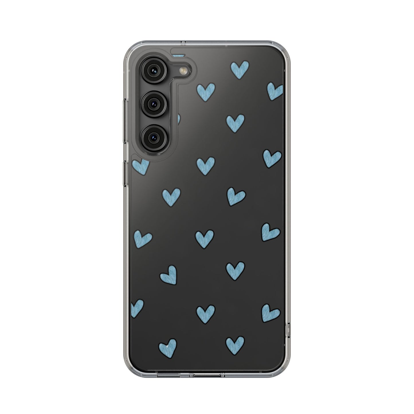 Cute Hearts - Clear Phone Case