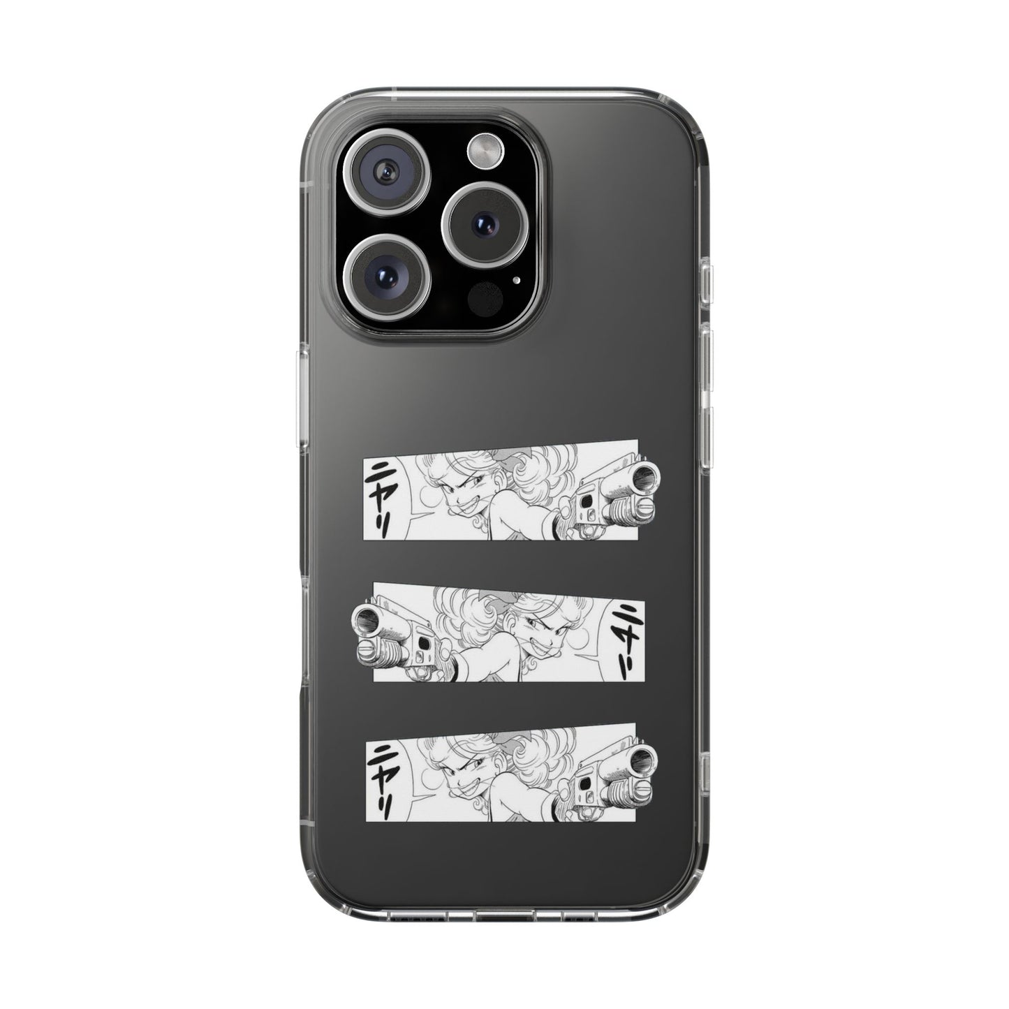 「ニヤリ」- Clear Phone Case