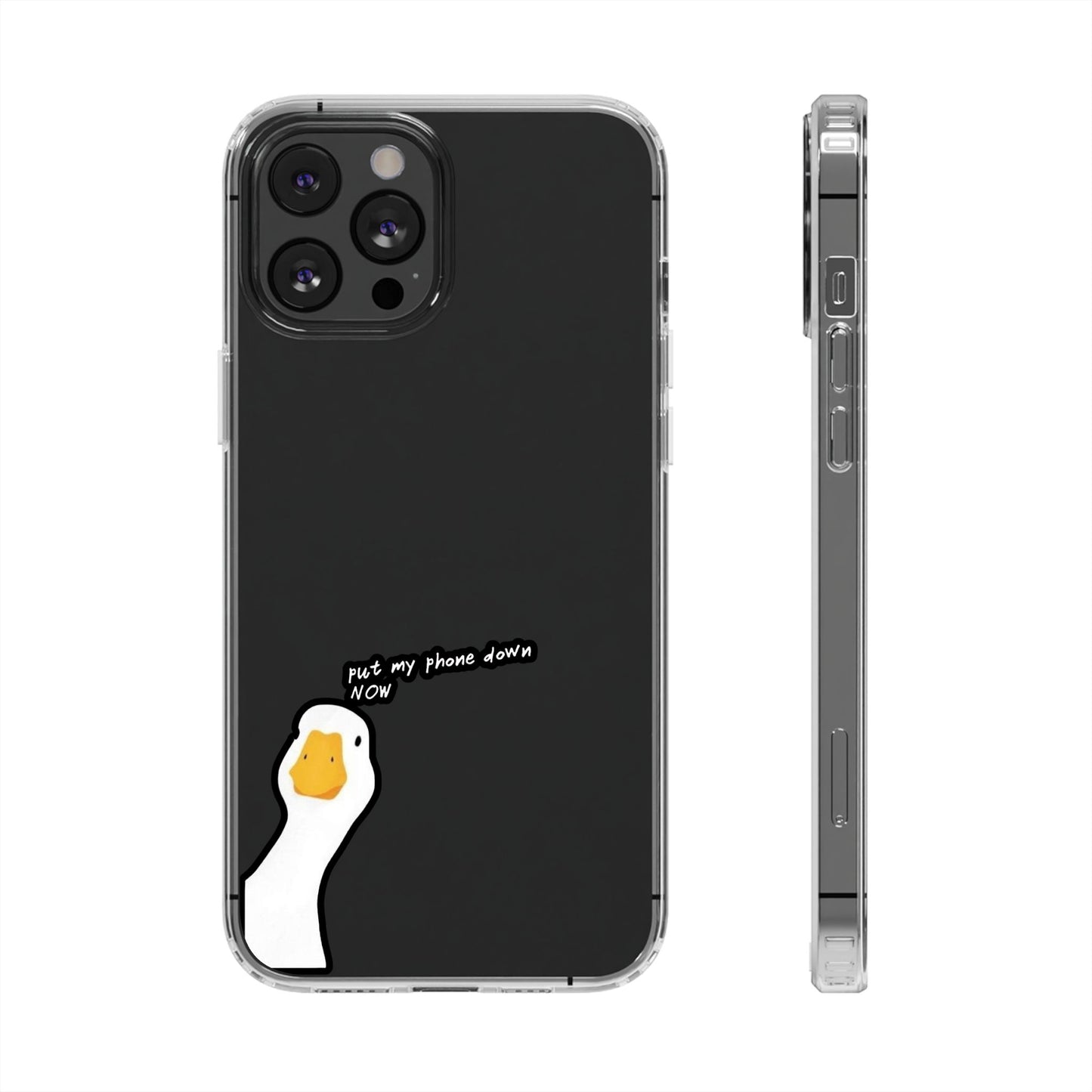 ANGRY DUCK - Clear Phone Case