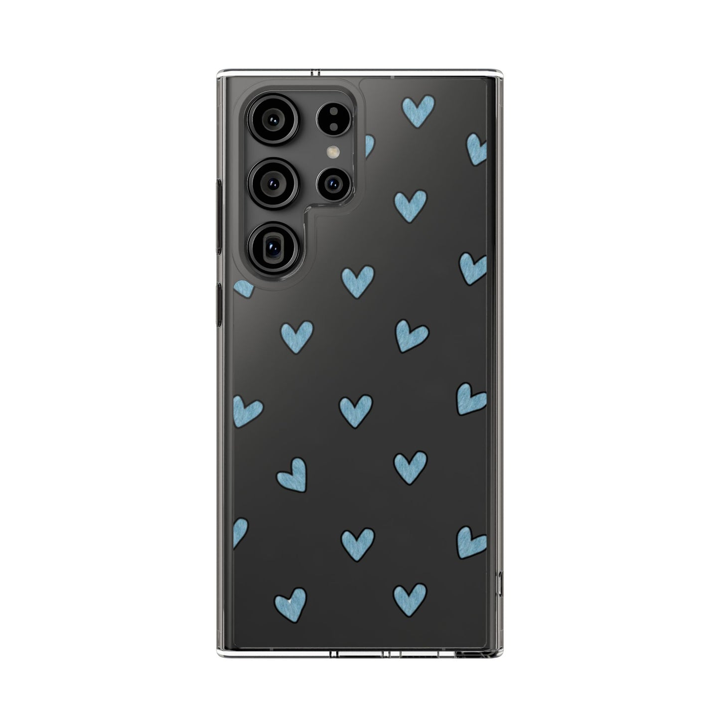 Cute Hearts - Clear Phone Case