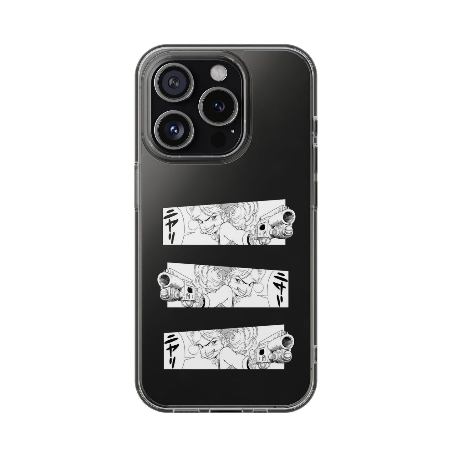 「ニヤリ」- Clear Phone Case