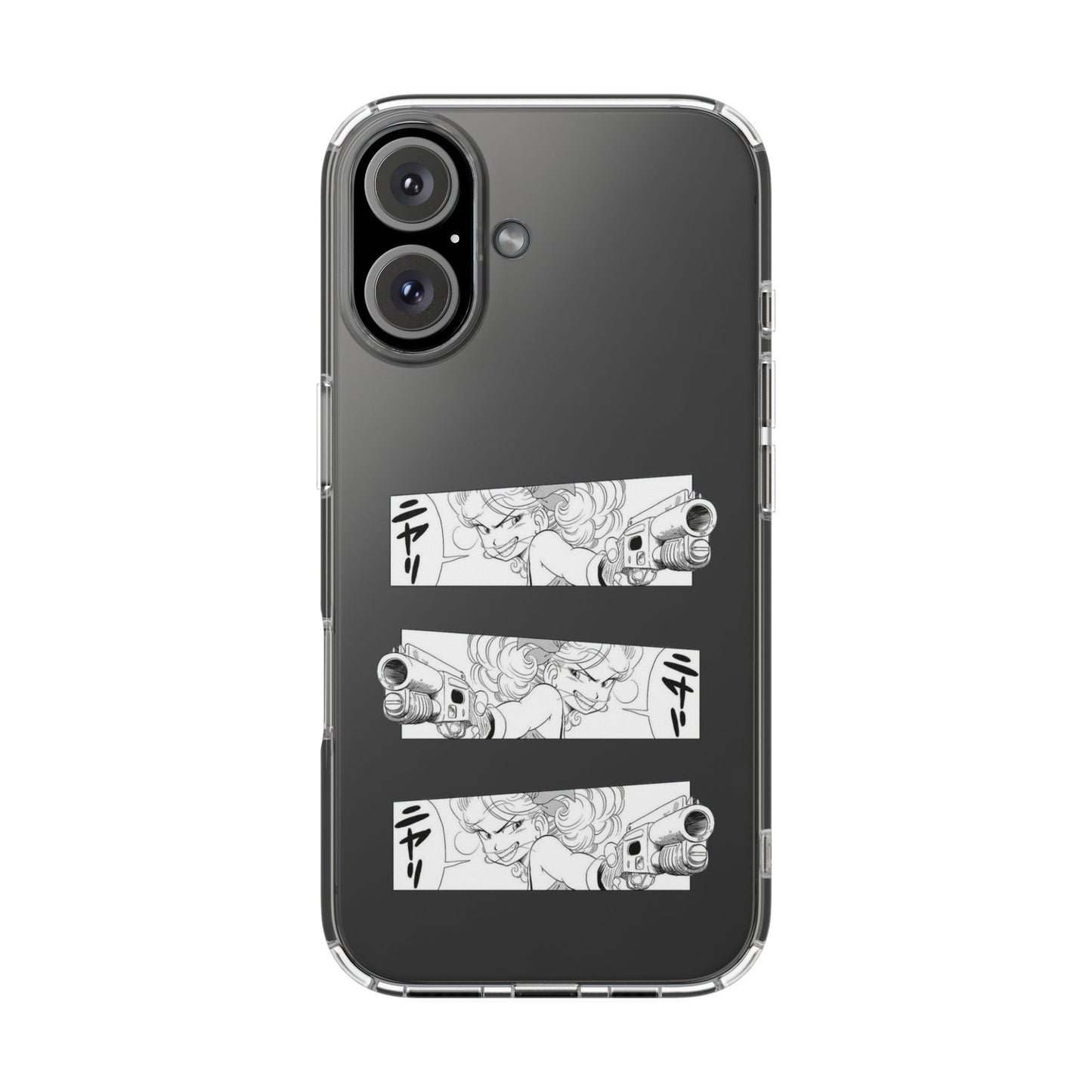 「ニヤリ」- Clear Phone Case