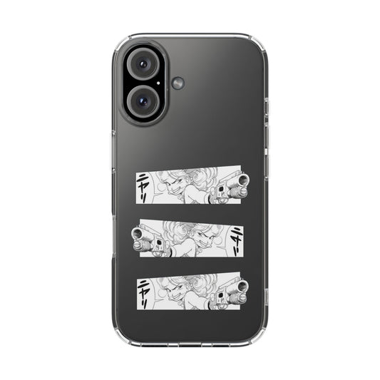 「ニヤリ」- Clear Phone Case