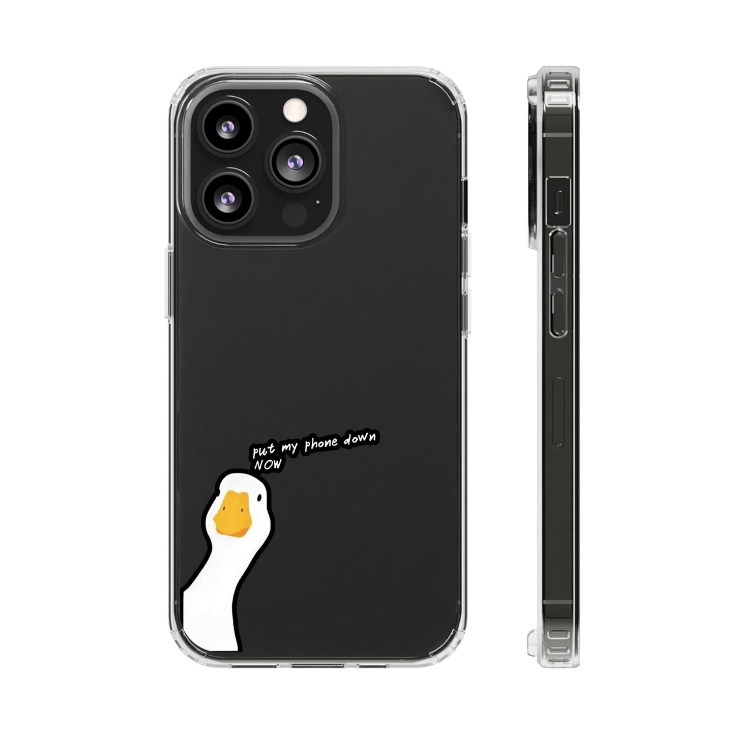 ANGRY DUCK - Clear Phone Case