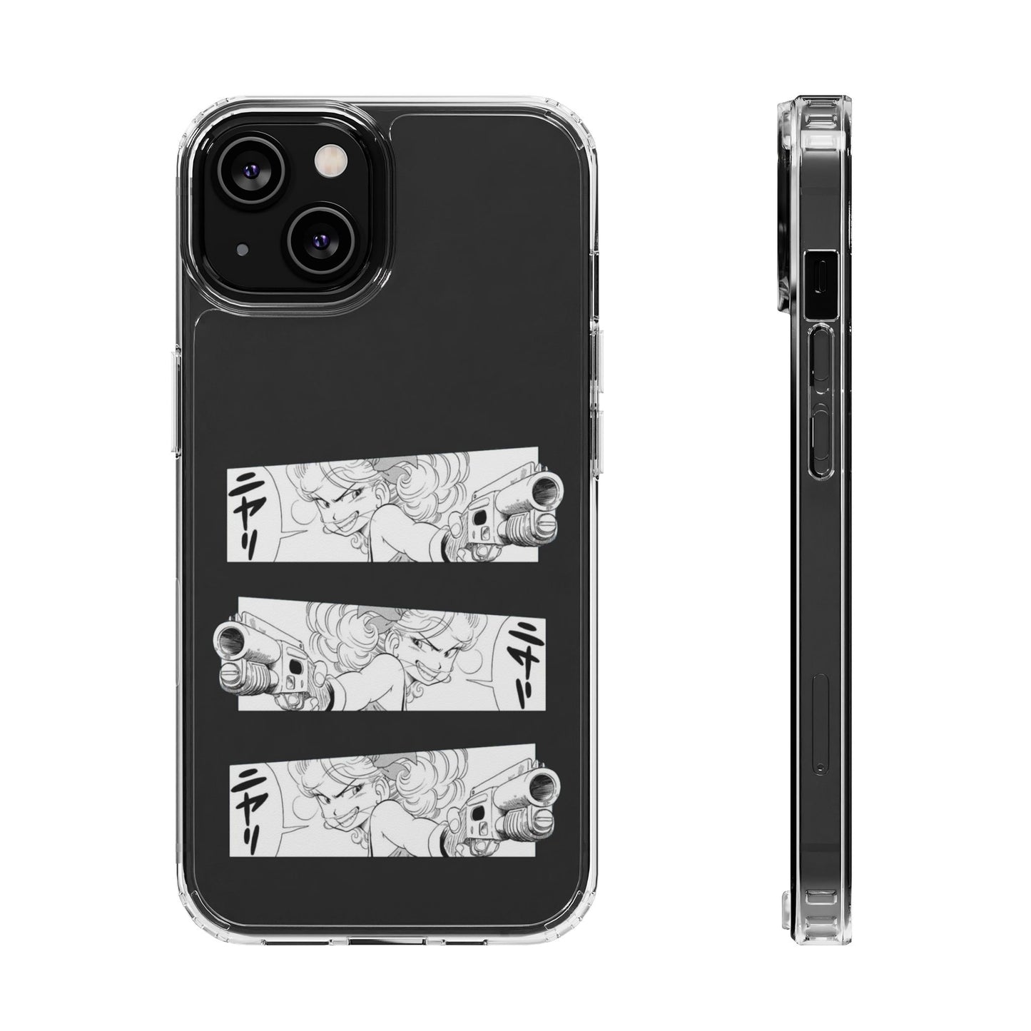 「ニヤリ」- Clear Phone Case