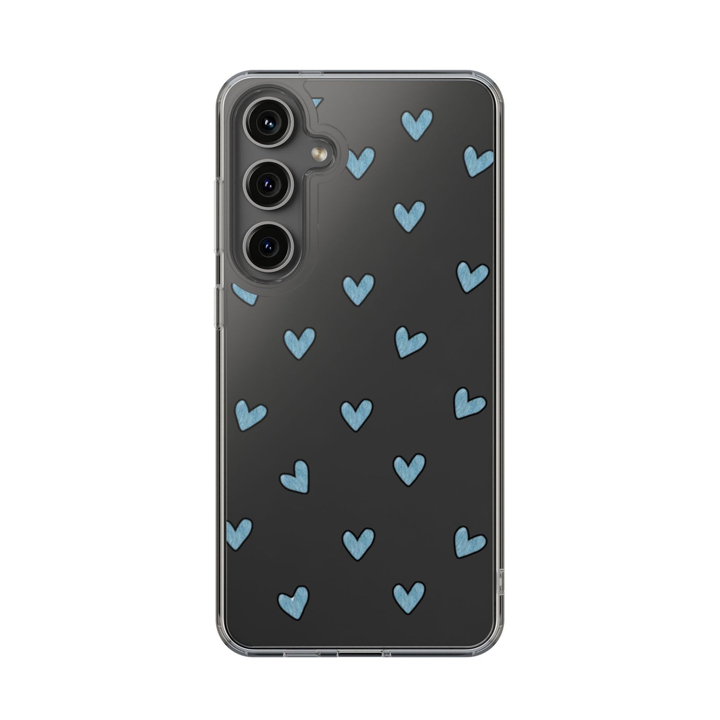 Cute Hearts - Clear Phone Case