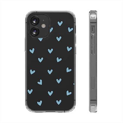Cute Hearts - Clear Phone Case