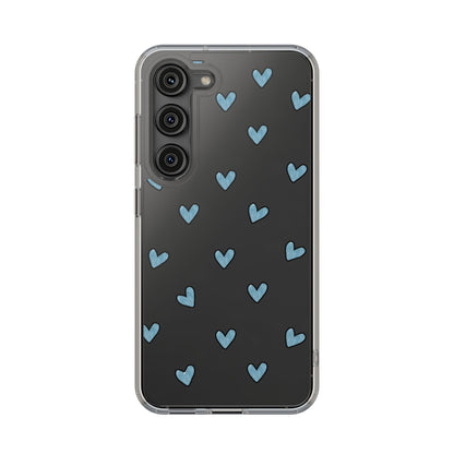 Cute Hearts - Clear Phone Case