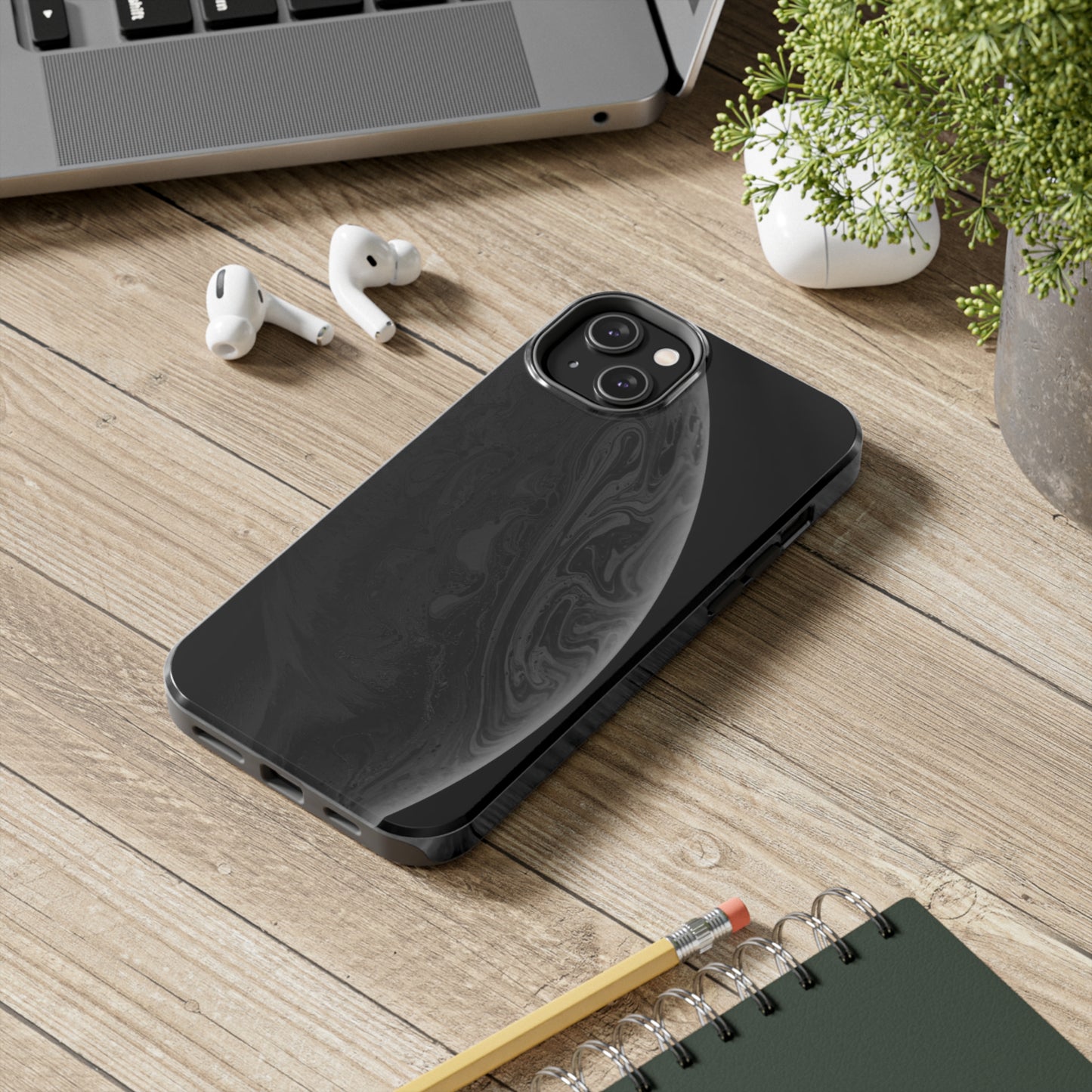 BLACK Tough Phone Case