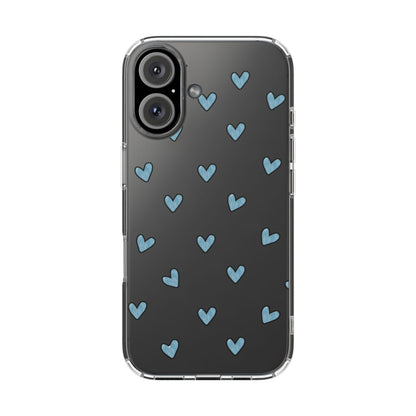 Cute Hearts - Clear Phone Case