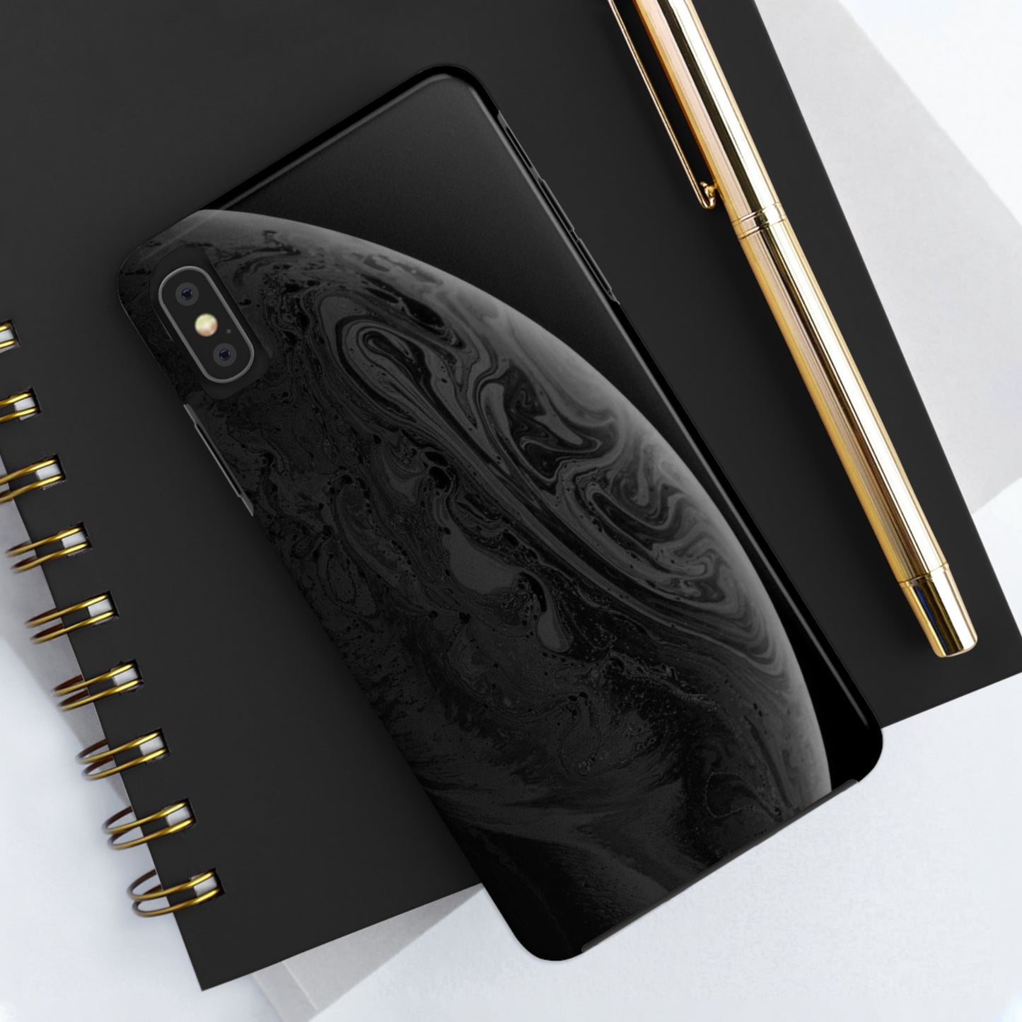 BLACK Tough Phone Case