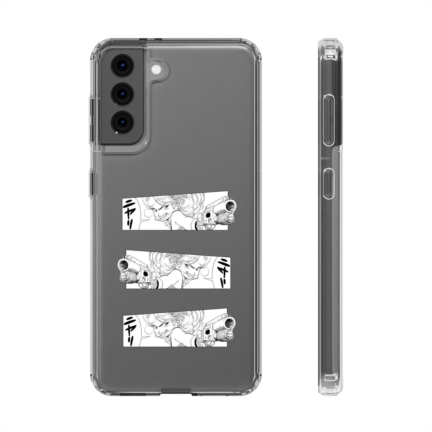 「ニヤリ」- Clear Phone Case