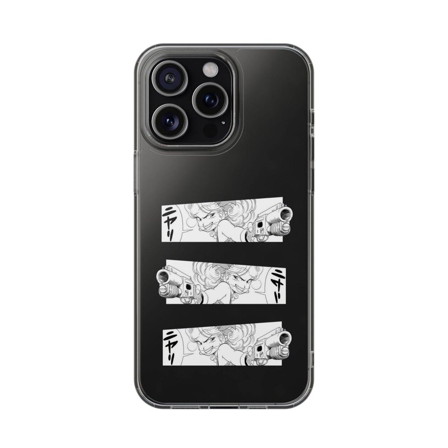「ニヤリ」- Clear Phone Case