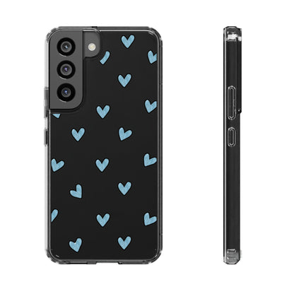Cute Hearts - Clear Phone Case