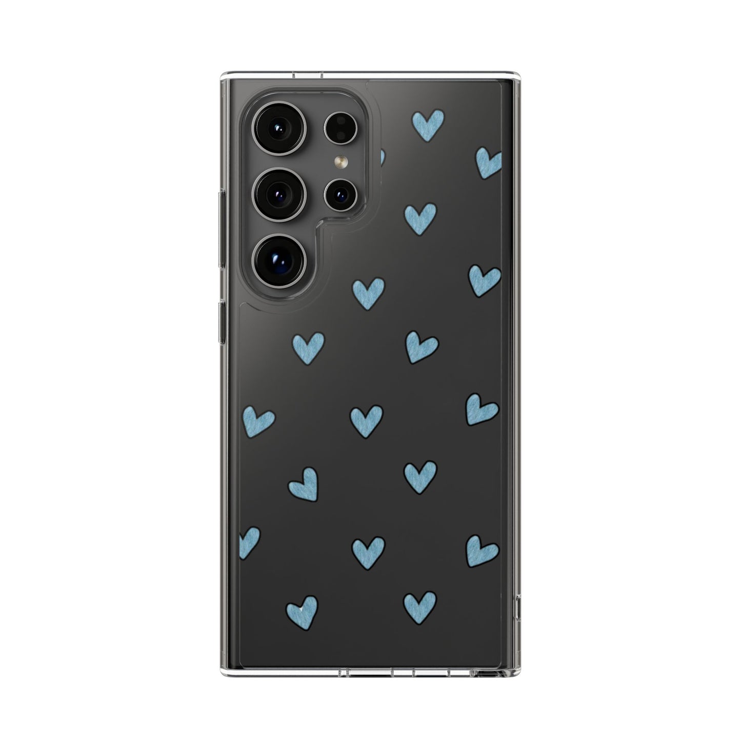 Cute Hearts - Clear Phone Case