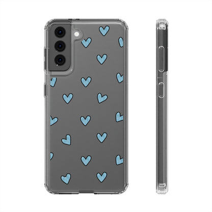 Cute Hearts - Clear Phone Case
