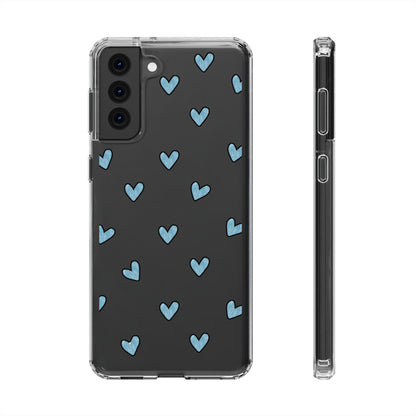 Cute Hearts - Clear Phone Case