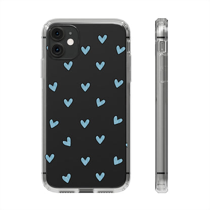Cute Hearts - Clear Phone Case